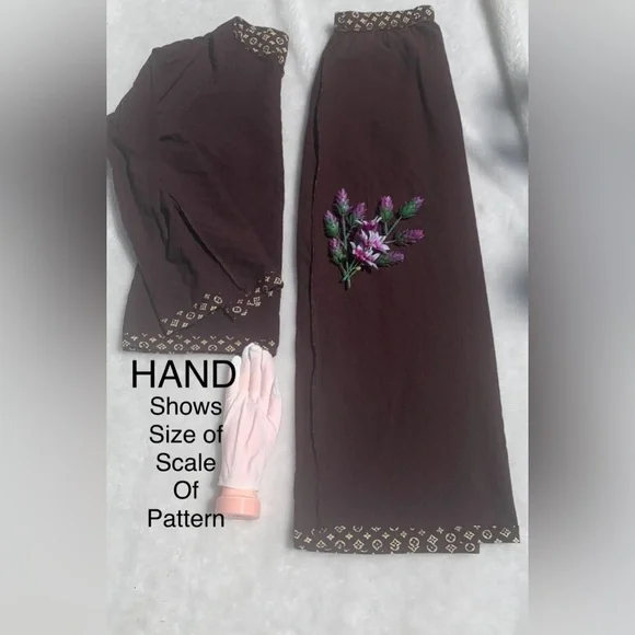 LOGO VL ⭐️ Bronze Brown 🌟 EUC - 2 piece Knit MIDI skirt &  top ⭐️ CLEAN - Picture 8 of 14